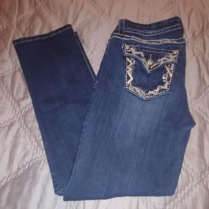 Miss me dark wash easy crop jeans size 29 in